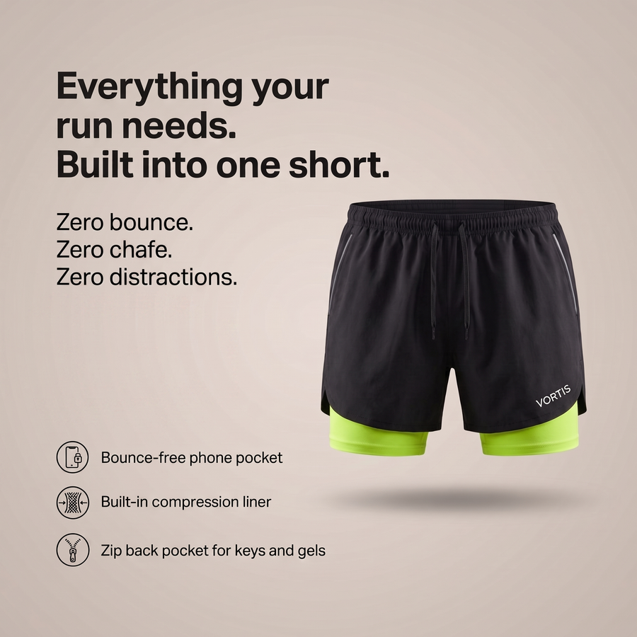 Vortis Active 2-in-1 Running Shorts 5