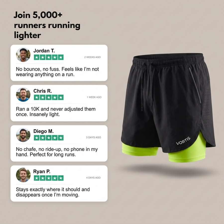 Vortis Active 2-in-1 Running Shorts 6
