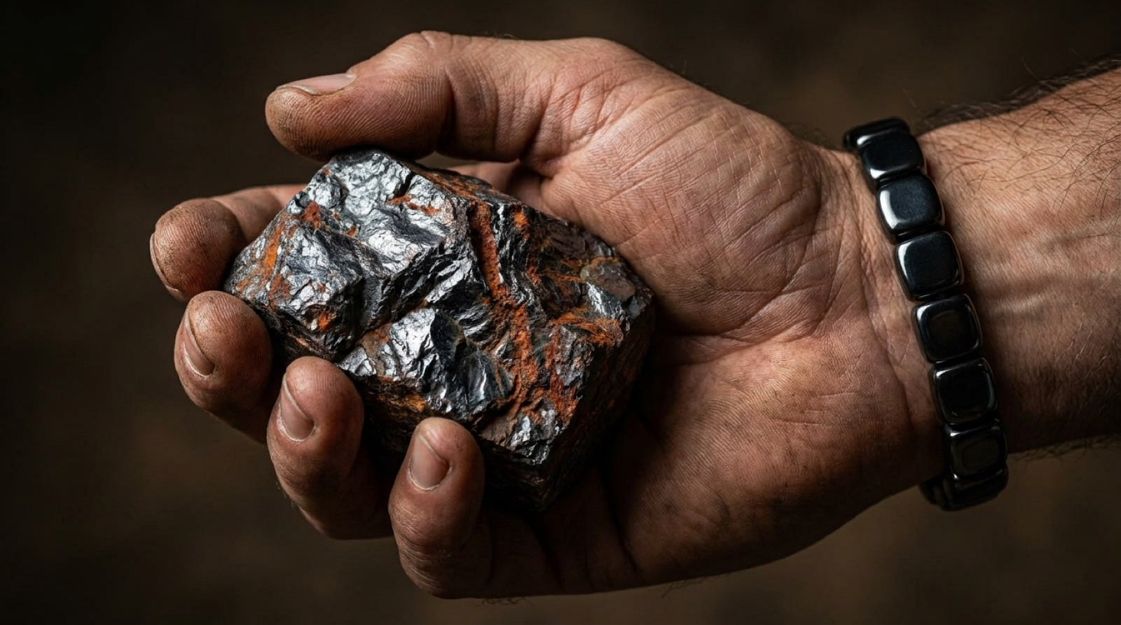 Raw hematite stone — the original warrior stone